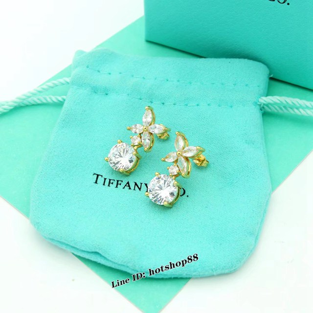 Tiffany新款鑽石耳吊耳釘 蒂芙尼馬眼Tiffany耳環 zgb3115